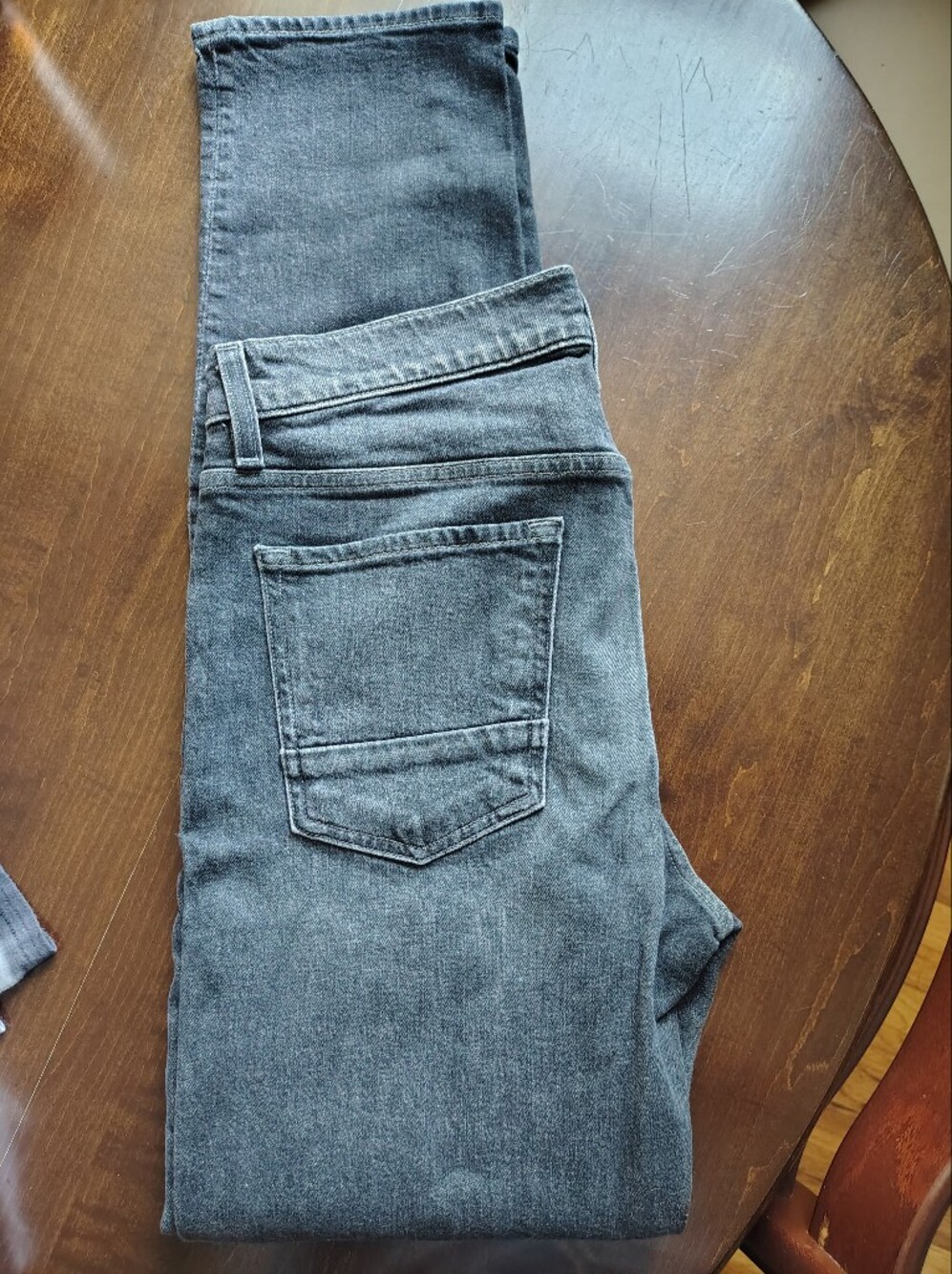 Men's Grey Denim Jeans - Classic Straight Fit